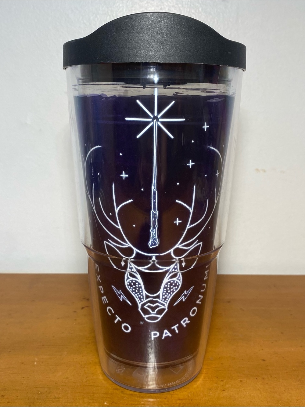 Tervis Harry Potter Expecto Patronum Stag Black Wand Large Tumbler Travel Cup
